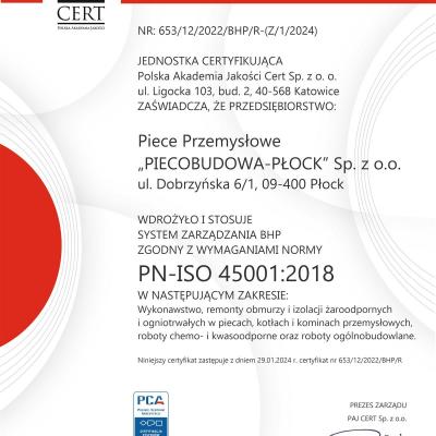 Piecobudowa Pock Hsms R2022 Zm. Z Dn. 29.01.2024 Polska